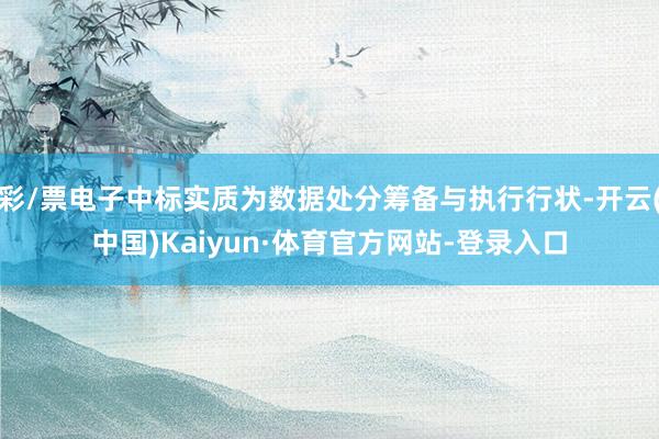 彩/票电子中标实质为数据处分筹备与执行行状-开云(中国)Kaiyun·体育官方网站-登录入口